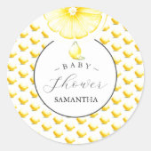 Lemon Drop Baby shower Custom Stickers (Voorkant)