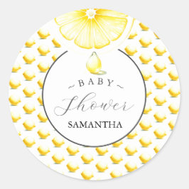 Lemon Drop Baby shower Custom Stickers