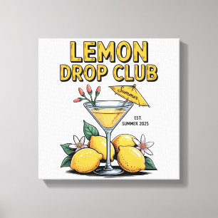 Lemon Drop Club Canvas - Trendy Citroen Kunstprint Afdruk