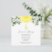 Lemon Drop In Baby Shower Uitnodigingen (Staand voorkant)
