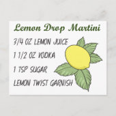 Lemon Drop Martini Briefkaart (Voorkant)