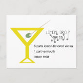 Lemon Drop Martini Briefkaart (Voorkant)
