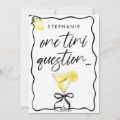 Lemon Drop Martini Bruidsmeisje Voorstelkaart (Voorkant)