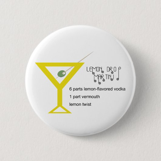 Lemon Drop Martini Button (Voorkant)