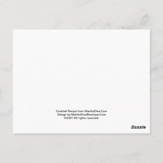 LEMON DROP MARTINI Cocktail Recipe Art Briefkaart (Achterkant)