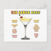 LEMON DROP MARTINI Cocktail Recipe Art Briefkaart (Voorkant)