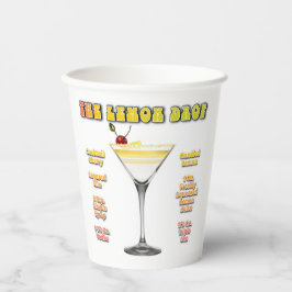 LEMON DROP MARTINI Cocktail Recipe Art Papieren Bekers