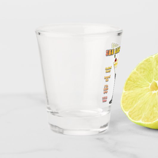 LEMON DROP MARTINI Cocktail Recipe Art Shot Glas (Links)