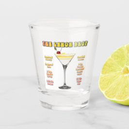 LEMON DROP MARTINI Cocktail Recipe Art Shot Glas