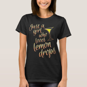 Lemon Drop Martini Design voor Meisjes die Lemo Dr T-shirt