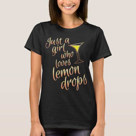 Lemon Drop Martini Design voor Meisjes die Lemo Dr T-shirt (Voorkant)
