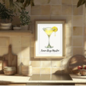 Lemon Drop Martini Fresh Citrus Cocktail Poster