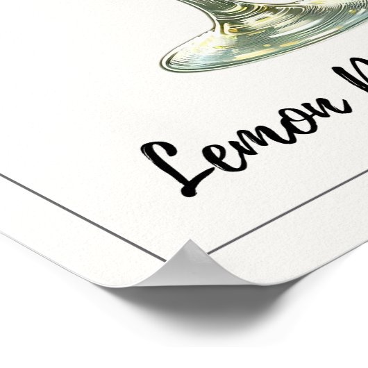 Lemon Drop Martini Fresh Citrus Cocktail Poster (Hoek)