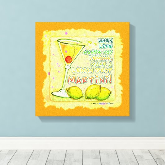 LEMON DROP MARTINI Gallery Wrapped Canvas (Insitu (Houten vloer))