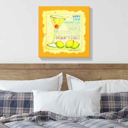 LEMON DROP MARTINI Gallery Wrapped Canvas (Insitu (Slaapkamer))
