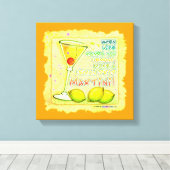 LEMON DROP MARTINI Gallery Wrapped Canvas Afdruk (Insitu (Houten vloer))