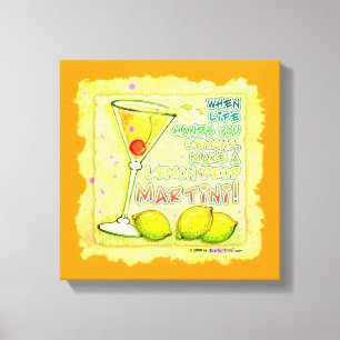 LEMON DROP MARTINI Gallery Wrapped Canvas Afdruk