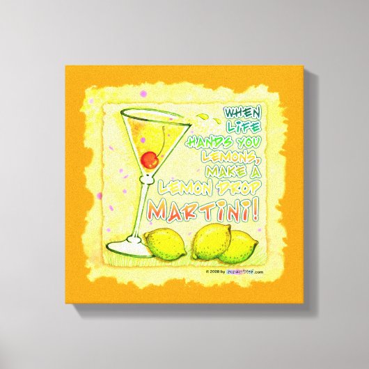 LEMON DROP MARTINI Gallery Wrapped Canvas Afdruk (Voorkant)