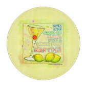 Lemon Drop Martini Glass Cutting Boards Snijplank (Voorkant)