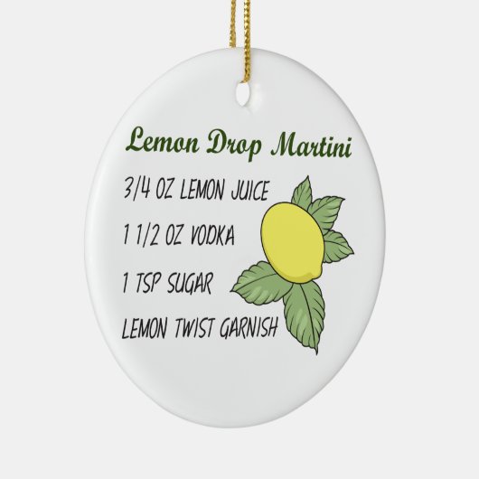 Lemon Drop Martini Keramisch Ornament (Rechts)