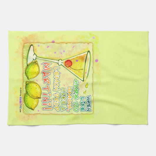 LEMON DROP MARTINI Kitchen, Bath or Bar TOWEL Theedoek (Horizontaal)
