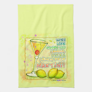 LEMON DROP MARTINI Kitchen, Bath or Bar TOWEL Theedoek