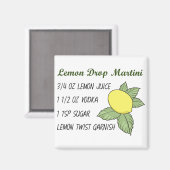 Lemon Drop Martini Magneet (Voorkant / Achterkant)