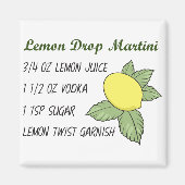 Lemon Drop Martini Magneet (Voorkant)