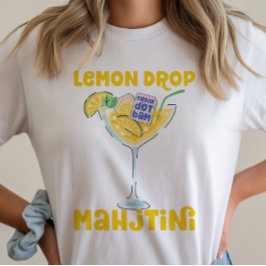 Lemon Drop Martini Mahjong Cocktail T-shirt