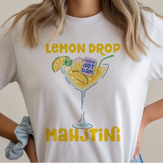 Lemon Drop Martini Mahjong Cocktail T-shirt