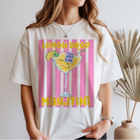 Lemon Drop Martini Mahjong T-shirt