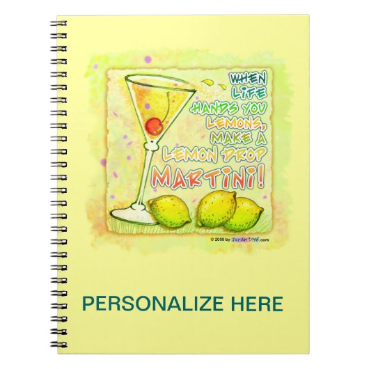 LEMON DROP MARTINI NOTITIEBOEK (Voorkant)
