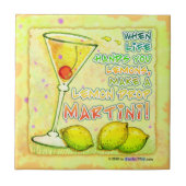 Lemon Drop Martini Onderzetter Tile Tegeltje (Voorkant)