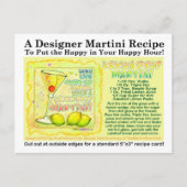 Lemon Drop Martini Recept Briefkaart (Voorkant)