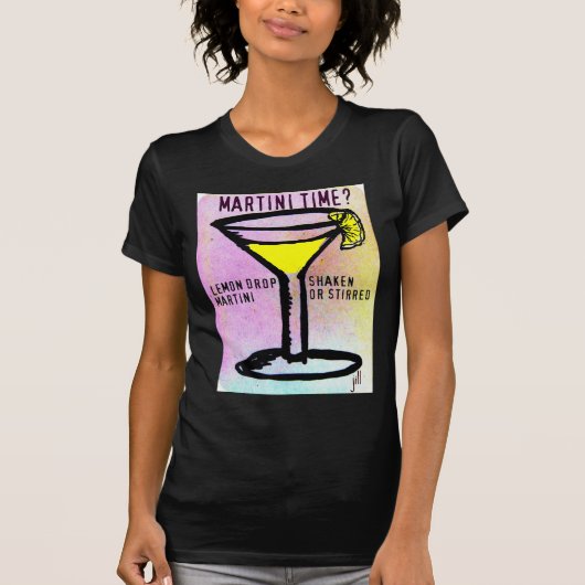 LEMON DROP MARTINI TIME PASTEL PRINT by Jill T-shirt (Voorkant)