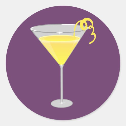 Lemon Drop Ronde Sticker (Voorkant)