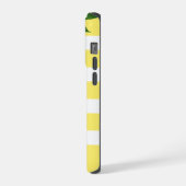 Lemon Drop Stripe Monogram iPhone Hoesje (Linkerkant)