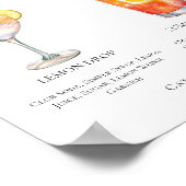 Lemon Drop Summer Sunrise Bruiloft Mocktails Menu Poster (Hoek)