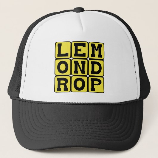 Lemon Drop, Zesty Cocktail Trucker Pet (Voorkant)