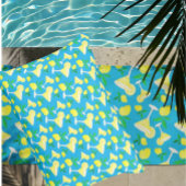 Lemon Drops Lemons Caribbean Blue Beach Towel Strandlaken