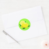 Lemon Drups Ronde Sticker (Envelop)