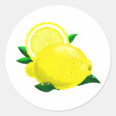 Lemon Drups Ronde Sticker (Voorkant)