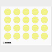 Lemon Elegant Chevron Design Ronde Sticker (Vel)