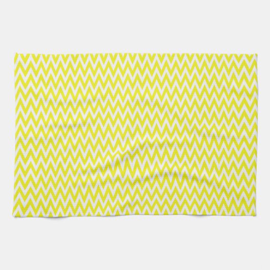 Lemon Elegant Chevron Design Theedoek (Horizontaal)
