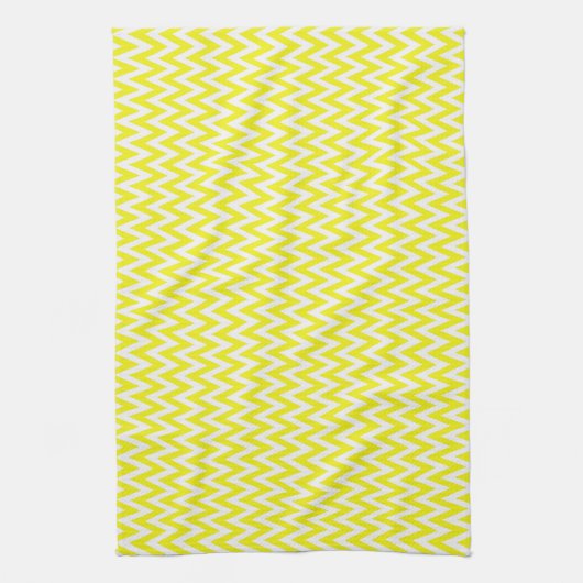 Lemon Elegant Chevron Design Theedoek (Verticaal)