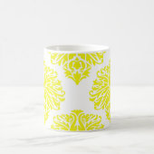 Lemon Elegant Damask Coffee Mok (Center)