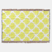 Lemon Elegant Damask Deken (Voorkant)