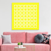 Lemon Elegant Grid Stippen Canvas Afdruk (Insitu (Woonkamer))