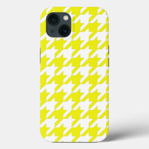 Lemon Elegant Houndstooth iPhone 13 Hoesje