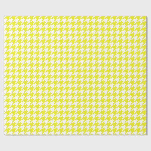 Lemon Elegant Houndstooth in Emporiomoffa Cadeaupapier (Vlak)